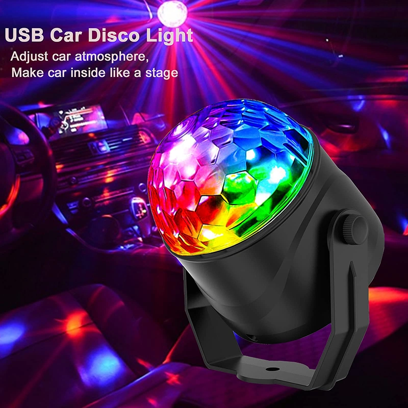 KTV Stage Rotating Light RGB Colorful Disco Rotating Laser KTV Projection Dance Small Magic Ball Lights
