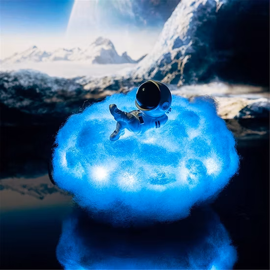New Special Colorful Clouds Astronaut with Rainbow Effect Children LED Night Light