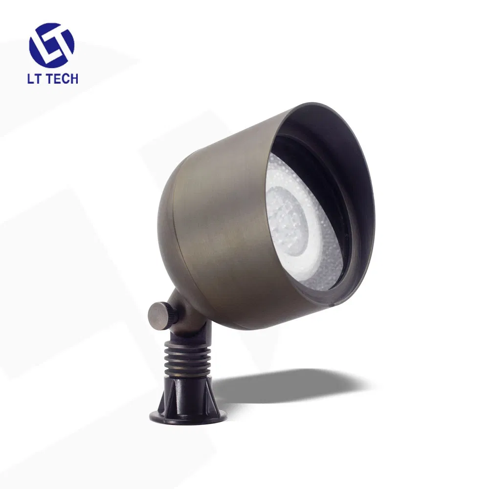 Ltv Round Shape LED Floodlight Fixture Brass Wall Wash Light