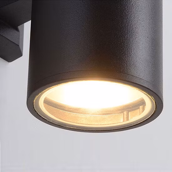 Black Cylinde 6W Modern Sconce Black Light IP65 Waterproof Outdoor Landscape Lamp Wash Wall Lights for House Wall Lamps