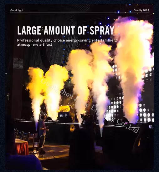 700W Mini Fog Machine Wedding Party Stage Special Effects Equipment Vertical Fog Smoke Machine with 9PCS Laser LED Lights