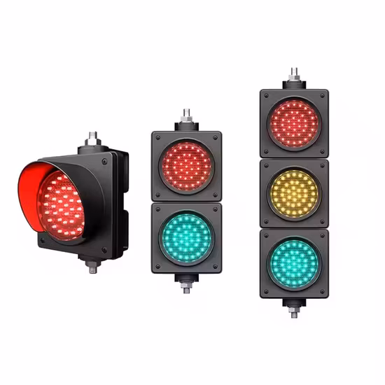 Tricolor Red Green Yellow Full Ball LED Traffic Signal Light with Plastic Aluminum Housing