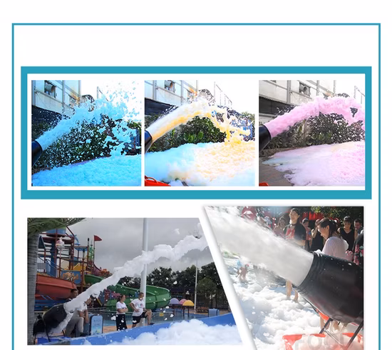 3000W Water Park Outdoor Vertical Shaking Head Bubble Party Stage Spray Foam Bubble Machine